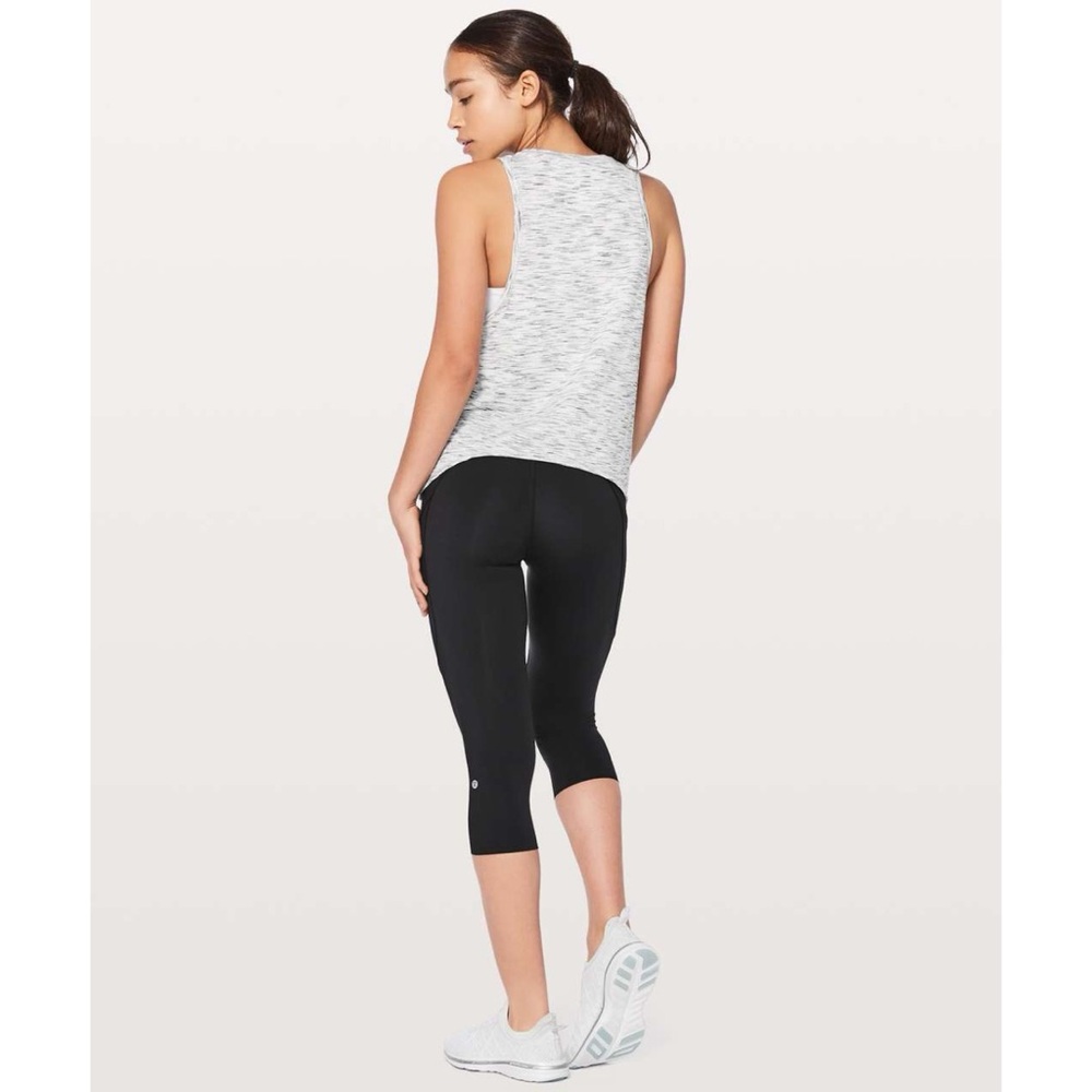 Lululemon Squad Goals Tank Tiger Space Dye Black White Grey Activewear Gym - Picture 2 of 10